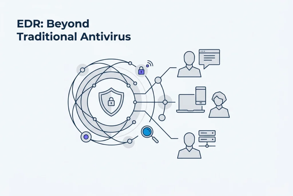 Professional header image for informative article: What Is Endpoint Detection and Response (EDR) and Why Ant...