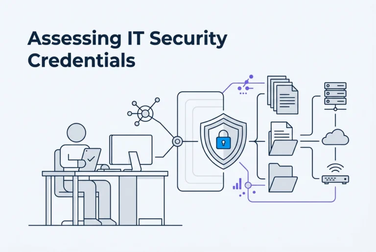 Professional header image for informative article: What Your IT Provider's Cybersecurity Credentials Mean fo...